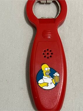 Homer Simpson Fox Red Plastic Bottle Opener with Matt Groening Marking